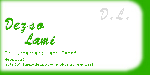 dezso lami business card